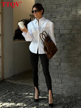 Véloria™ | Blouse Chic Bureau Blanc – Allure Parisienne