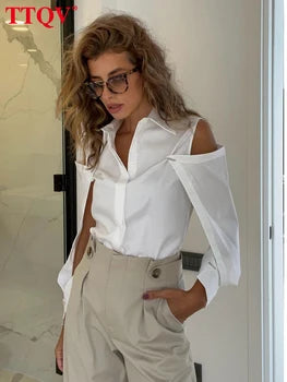 Véloria™ | Blouse Chic Bureau Blanc – Édition Élégance