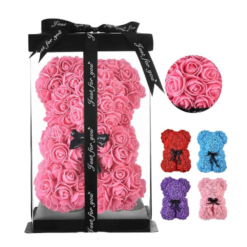 Romantic Rose Bear Gift in Box