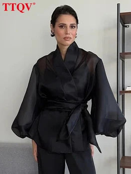 Véloria™ | Blouse Casual Chic Noir – Édition Élégance