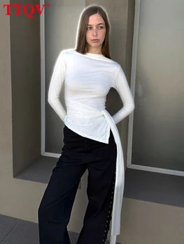 Véloria™ | Blouse Élégance Blanc – Allure Parisienne